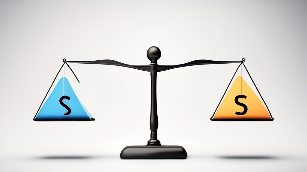 A photograph of a scale with two sides: one side represents Social Media and the other side represents Mental Health. The scale is balanced, representing t